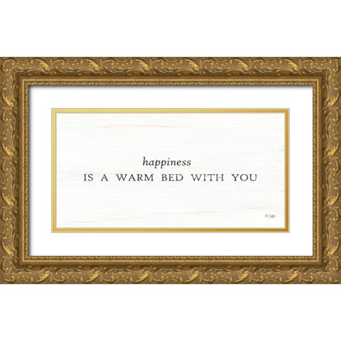 Warm Bed with You Gold Ornate Wood Framed Art Print with Double Matting by Jaxn Blvd.