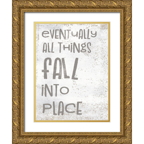 Fall Into Place Gold Ornate Wood Framed Art Print with Double Matting by Jaxn Blvd.