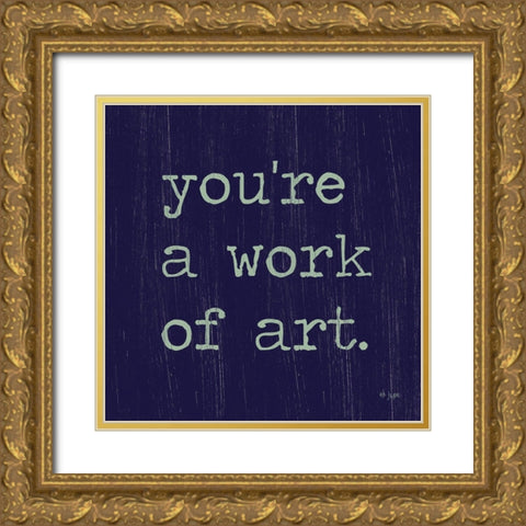 Work of Art Gold Ornate Wood Framed Art Print with Double Matting by Jaxn Blvd.