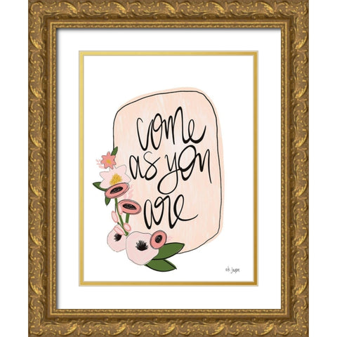 Come As You Are Gold Ornate Wood Framed Art Print with Double Matting by Jaxn Blvd.