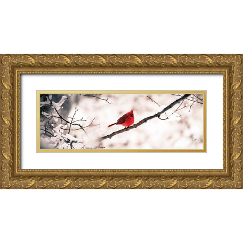 Cardinal III Gold Ornate Wood Framed Art Print with Double Matting by Spivey, Justin