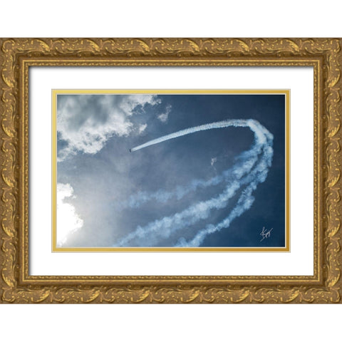 Clouded Space Gold Ornate Wood Framed Art Print with Double Matting by Spivey, Justin
