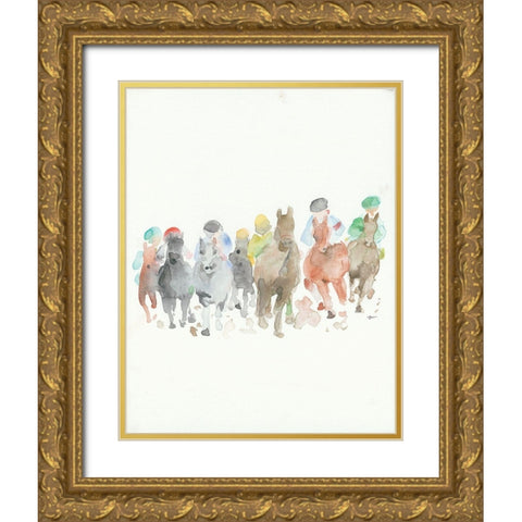 The Race Gold Ornate Wood Framed Art Print with Double Matting by Mingo, Jessica