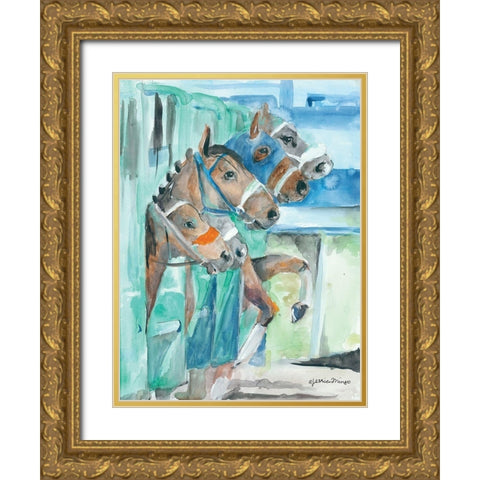 Starting Line Gold Ornate Wood Framed Art Print with Double Matting by Mingo, Jessica