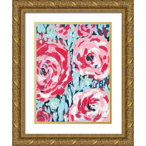 Rose Gold Ornate Wood Framed Art Print with Double Matting by Mingo, Jessica