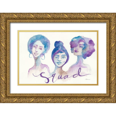 Squad Gold Ornate Wood Framed Art Print with Double Matting by Mingo, Jessica