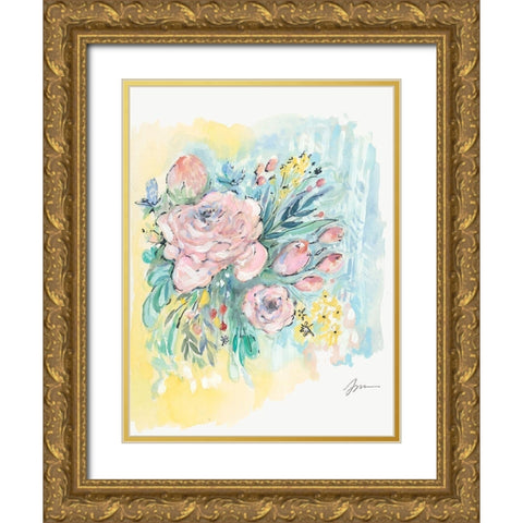 Flowers for Ruby          Gold Ornate Wood Framed Art Print with Double Matting by Mingo, Jessica