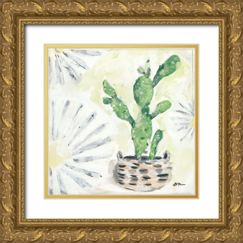 Bono Cactus Gold Ornate Wood Framed Art Print with Double Matting by Mingo, Jessica