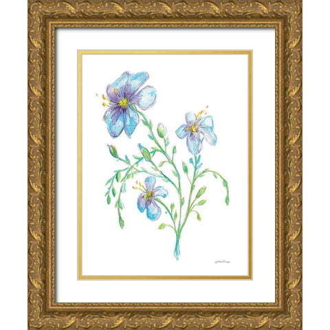 Wild Flax Gold Ornate Wood Framed Art Print with Double Matting by Mingo, Jessica