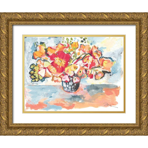 Smile II Gold Ornate Wood Framed Art Print with Double Matting by Mingo, Jessica