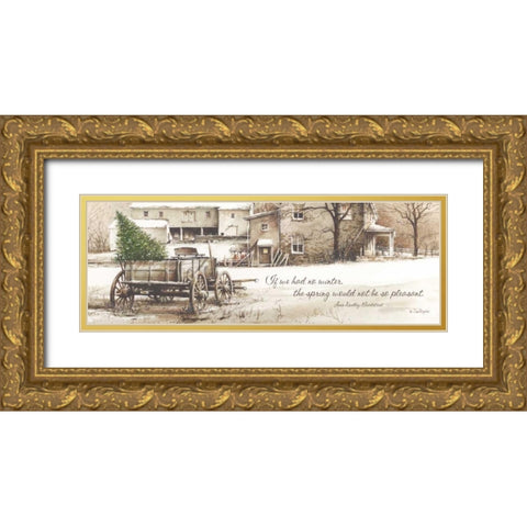 Winter Gold Ornate Wood Framed Art Print with Double Matting by Rossini, John