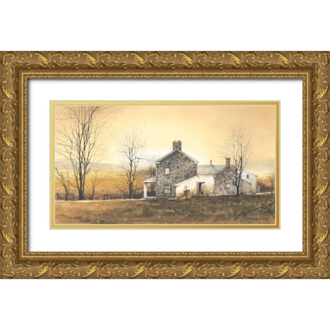 Rising Early Gold Ornate Wood Framed Art Print with Double Matting by Rossini, John