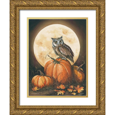 In the Pumpkin Patch Gold Ornate Wood Framed Art Print with Double Matting by Rossini, John
