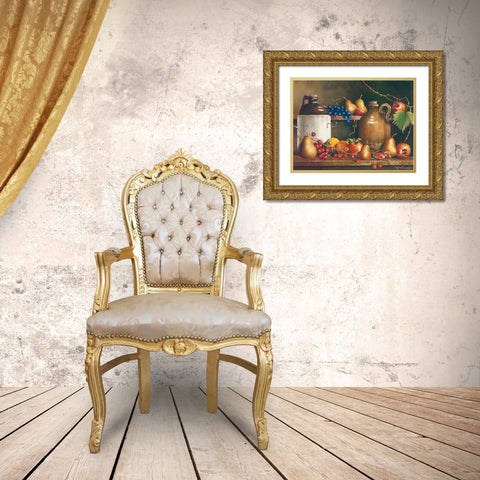 A Passion for Fruit Gold Ornate Wood Framed Art Print with Double Matting by Rossini, John