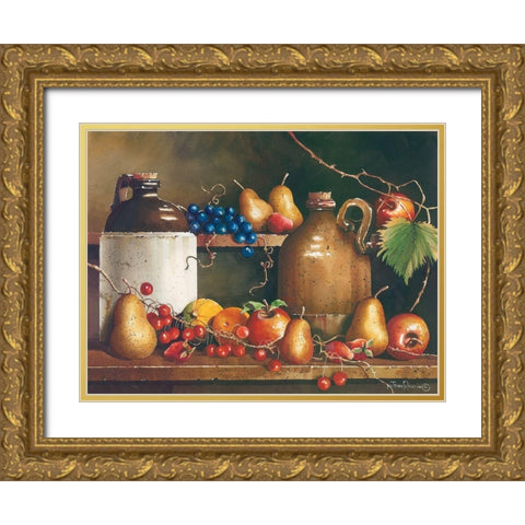 A Passion for Fruit Gold Ornate Wood Framed Art Print with Double Matting by Rossini, John
