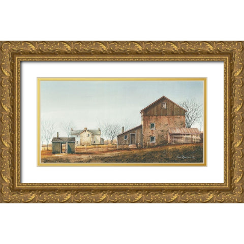 Farm Life Gold Ornate Wood Framed Art Print with Double Matting by Rossini, John