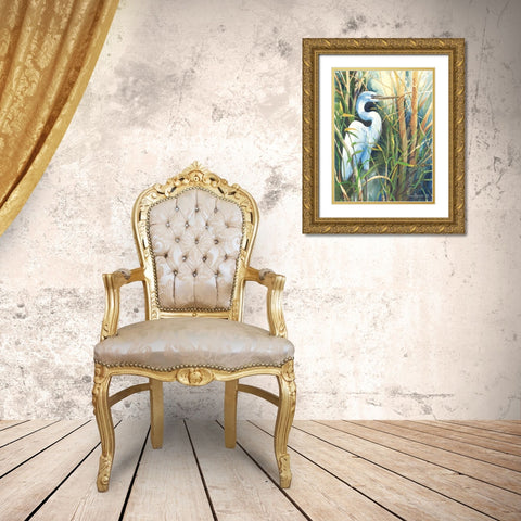 His Stoic Patience Gold Ornate Wood Framed Art Print with Double Matting by Rossini, John