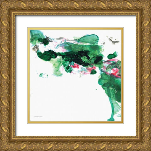 Petals 2 Gold Ornate Wood Framed Art Print with Double Matting by Kamdon Kreations