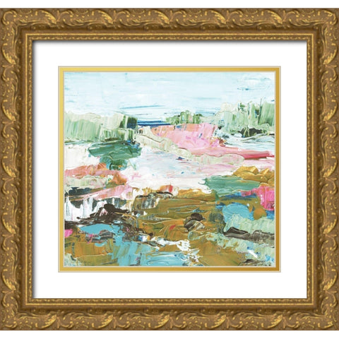 Joyfully Dull Gold Ornate Wood Framed Art Print with Double Matting by Kamdon Kreations