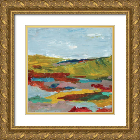 Joyful Gold Ornate Wood Framed Art Print with Double Matting by Kamdon Kreations