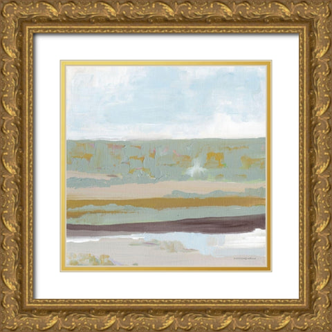 On the Horizon Gold Ornate Wood Framed Art Print with Double Matting by Kamdon Kreations
