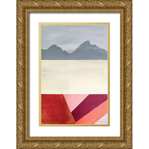 Mod Range 2 Gold Ornate Wood Framed Art Print with Double Matting by Kamdon Kreations