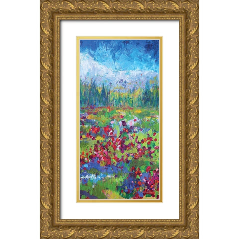 Three Sisters 2 Gold Ornate Wood Framed Art Print with Double Matting by Kamdon Kreations