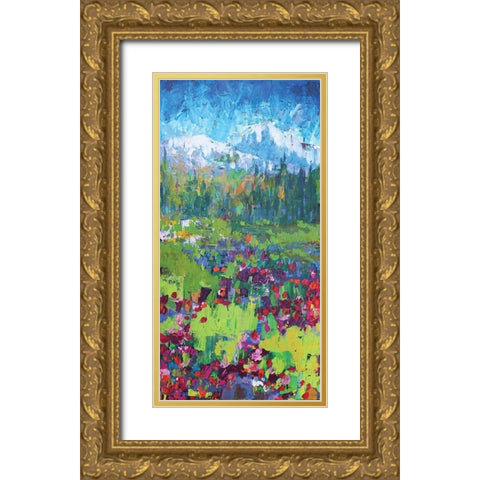 Three Sisters 3 Gold Ornate Wood Framed Art Print with Double Matting by Kamdon Kreations