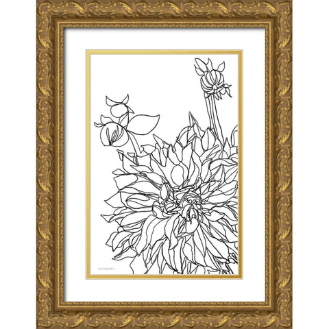 Sunny Disposition Gold Ornate Wood Framed Art Print with Double Matting by Kamdon Kreations