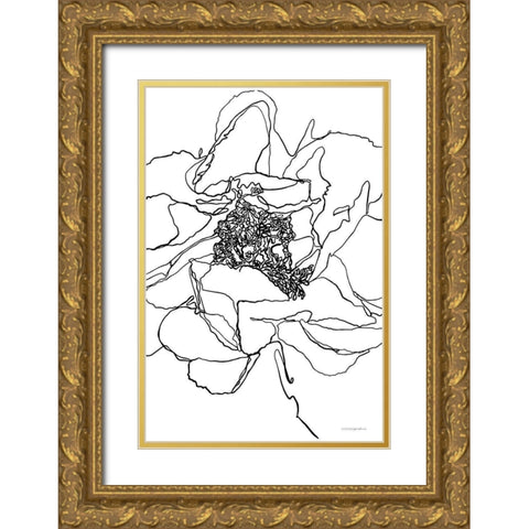 Organic Perfection Gold Ornate Wood Framed Art Print with Double Matting by Kamdon Kreations