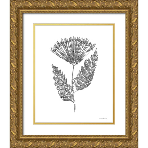 Flair Gold Ornate Wood Framed Art Print with Double Matting by Kamdon Kreations