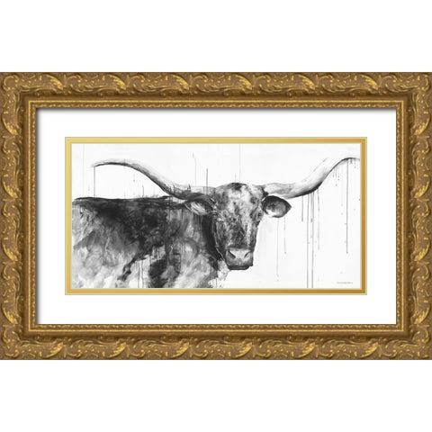 Wyatt Gold Ornate Wood Framed Art Print with Double Matting by Kamdon Kreations