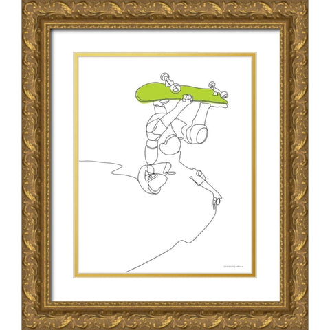 Inverted      Gold Ornate Wood Framed Art Print with Double Matting by Kamdon Kreations