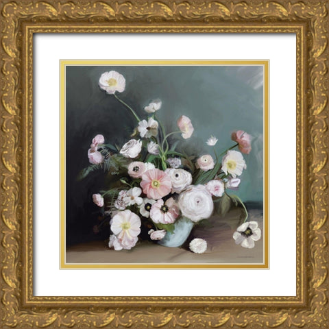 Picked From the Garden Gold Ornate Wood Framed Art Print with Double Matting by Kamdon Kreations