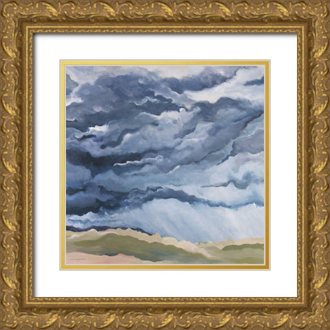 The Smell of Rain Gold Ornate Wood Framed Art Print with Double Matting by Kamdon Kreations