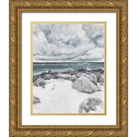 Fathers Eye Gold Ornate Wood Framed Art Print with Double Matting by Kamdon Kreations