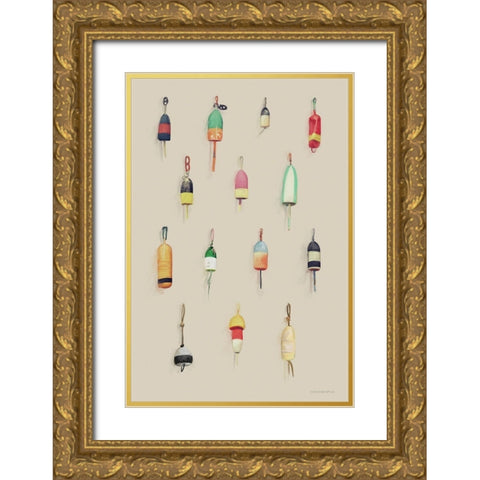 Drift and Anchor Gold Ornate Wood Framed Art Print with Double Matting by Kamdon Kreations