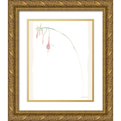 Blush Gold Ornate Wood Framed Art Print with Double Matting by Kamdon Kreations