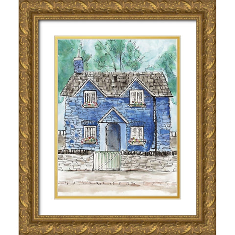 Charming Morning Gold Ornate Wood Framed Art Print with Double Matting by Kamdon Kreations
