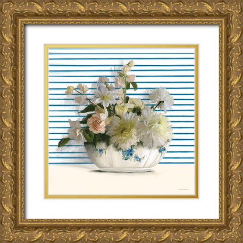 Grandmothers China Gold Ornate Wood Framed Art Print with Double Matting by Kamdon Kreations