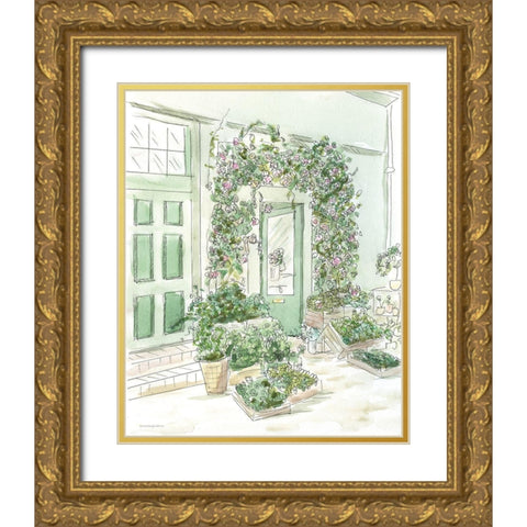 All the Green Things    Gold Ornate Wood Framed Art Print with Double Matting by Kamdon Kreations