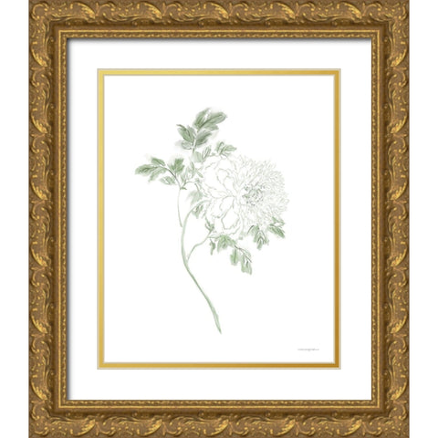 If Love was a Flower Gold Ornate Wood Framed Art Print with Double Matting by Kamdon Kreations