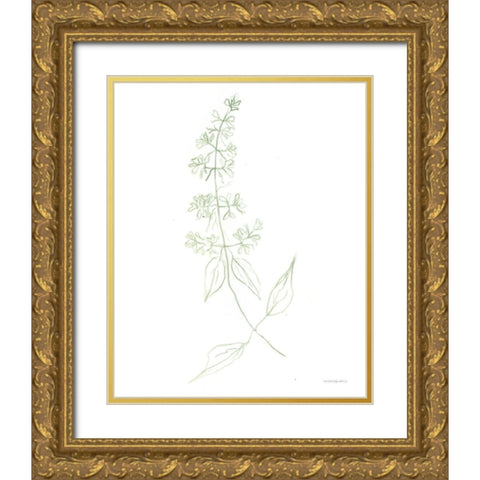 Sway Gold Ornate Wood Framed Art Print with Double Matting by Kamdon Kreations