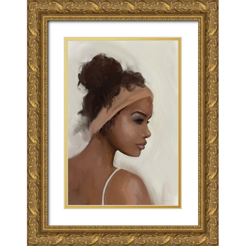 Glow Gold Ornate Wood Framed Art Print with Double Matting by Kamdon Kreations