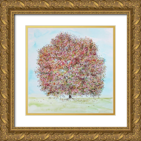 The Giving Tree Gold Ornate Wood Framed Art Print with Double Matting by Kamdon Kreations
