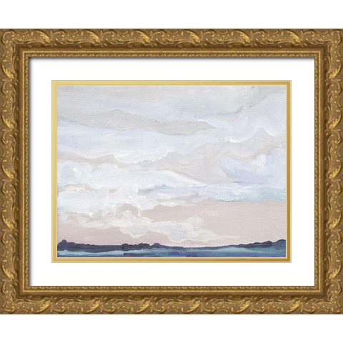 Blueish Feeling    Gold Ornate Wood Framed Art Print with Double Matting by Kamdon Kreations