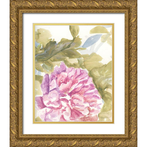 Warm Violet 2 Gold Ornate Wood Framed Art Print with Double Matting by Kamdon Kreations