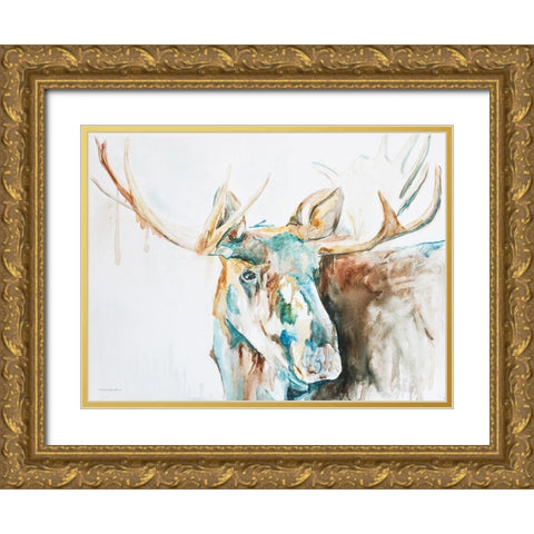 A Little Dip Gold Ornate Wood Framed Art Print with Double Matting by Kamdon Kreations