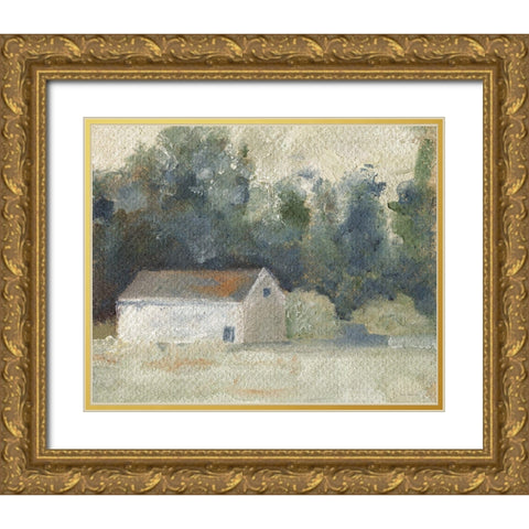 Storing Up Summer Gold Ornate Wood Framed Art Print with Double Matting by Kamdon Kreations