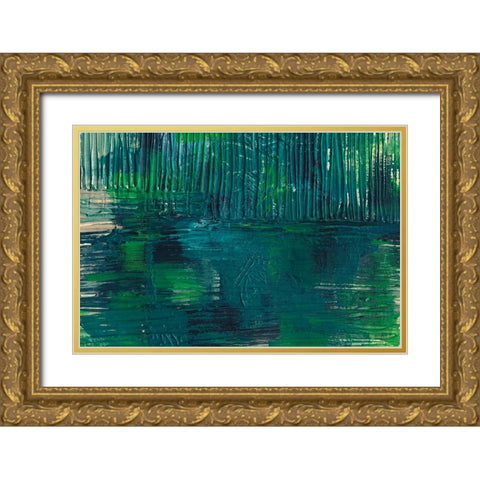 One Step At a Time Gold Ornate Wood Framed Art Print with Double Matting by Kamdon Kreations